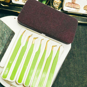 Étui en acier inoxydable de haute qualité Tianlun pour pinces à cils, 45 degrés, haut de gamme, multi-pièces, modèle de stockage TL-0980 - Product Image 3