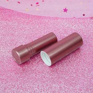 Tubo de Lápiz Labial Redondo de Aluminio Vacío, Color Rojo Brillante, Diseño Único, con Tapa de Clic, Color Personalizable, Impresión Serigrafiada - Product Image 5