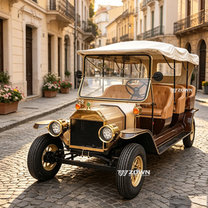 Vehículo Turístico Eléctrico Retro de Bajo Costo de Mantenimiento, Vehículo Vintage Resistente para Proyectos Turísticos Comerciales a Largo Plazo - Product Image 1