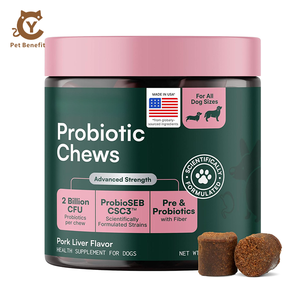 Masticables Probióticos para la Salud Intestinal de <span class=keywords><strong>Perros</strong></span> y Gatos, Suplemento Digestivo Prebiótico, Vitaminas del <span class=keywords><strong>Complejo</strong></span> <span class=keywords><strong>B</strong></span>, Absorción Rápida, Equilibra el Sistema Digestivo - Product Image 1