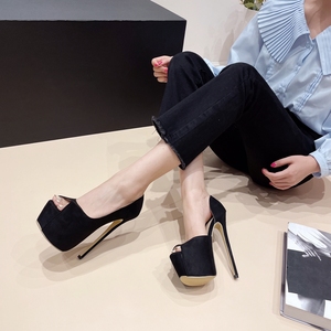 2024 Brand Shoes Woman 16CM High <b>Heels</b> Women Pumps Stiletto Thin <b>Heel</b> Women's Shoes Open <b>Toe</b> High <b>Heels</b> Shoes - Product Image 4