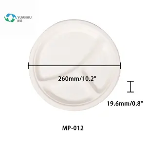 LuzhouPack Appetizer Serving Dish Set Wholesale Disposable Biodegradable Wedding Party Plate Dish Round Customized Pattern
