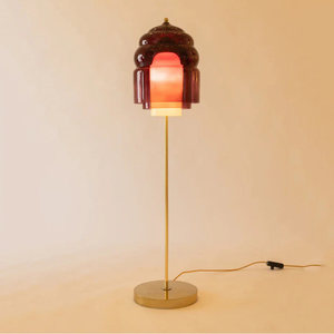 Lampe sur pied moderne en verre 300*1330 LED E27 avec interrupteur pour salon, chambre et bureau - Product Image 2