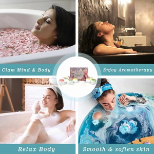 Bombes de bain faites à la main pour les soins du corps des femmes avec marque privée Pack unique personnalisé de Offre Spéciale fleur bio coloré citron lavande rose - Product Image 6