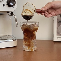 Tasses à jus vintage créatives en verre borosilicate, verres à café glacé et latte, tasses à café en verre résistant à la chaleur
