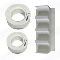 Produits en fibres céramiques blanches pures AL2O3+SIO2, 610 mm, 1220 mm, 128 kg/m³, 20 mm, isolation en fibres céramiques