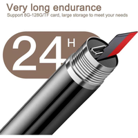 Stylo Enregistreur Vocal Portable 360 °   Capture vocale, réduction numérique du bruit, enregistrement en un clic avec heure et date