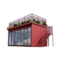 Maison conteneur préfabriquée en acier de Nouvelle-Zélande avec pièce vitrée respirante pour commerces, hôtels et sites touristiques