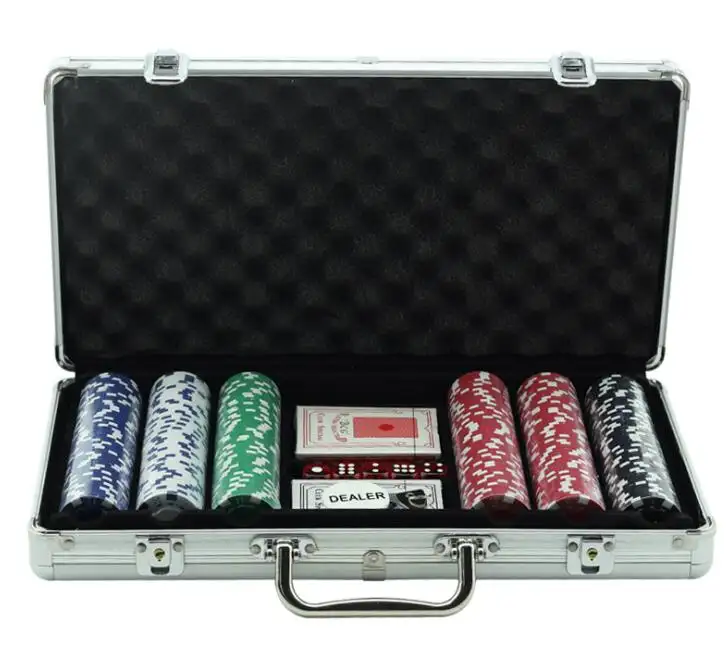 Алюминиевый акриловый черный чехол для покерных чипов на заказ 300 500