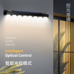 4 Lights Waterproof <strong>Outdoor</strong> <strong>Solar</strong> Warm White Wall Washer <strong>Led</strong> <strong>Strip</strong> <strong>for</strong> House Garden Patio Lighting - Product Image 5