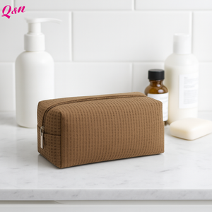 Clear Simple Popular Cotton Cosmetic <b>Bag</b> for Women White Waffle Comfortable <b>Makeup</b> <b>Bag</b> High Quality Cosmetic Pouch with logo - Product Image 2