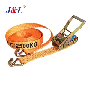 JULI Ratchet Strap 2.5 Ton With Closed Double J Hook Use Carton Package 1 Piece Provide Cargo Lashing Belt