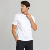 Op maat gemaakte hoogwaardige gemerceriseerde katoenen shine T-shirts voor heren, premium zachte effen T-shirts, OEM logo kleding