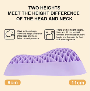 Oreiller ergonomique en TPE respirant pour le soutien du cou avec housse amovible, oreiller cervical lavable pour les dormeurs latéraux - Product Image 2