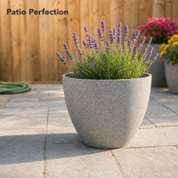 Pots de plantes empilables en plastique, aspect granit, légers, robustes, gain de place, rangement facile pour serre