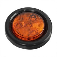 Feux de position latéraux LED rouges CarJacker 2 pouces avec passe-câble 12-24V, 4 projecteurs LED lumineux pour bateau, remorque, camion, camping-car