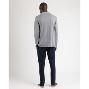 ANTONIO MIRO Conjunto de pijama de manga larga con hombros descubiertos para hombre Tallas grandes Algodón térmico Tela de seda de hielo XL Estilo corto Técnicas tejidas - Product Image 2