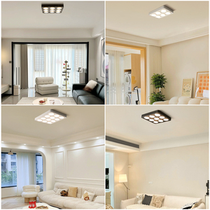 Новый дизайн, светодиодный светильник PULUOTI h36мм, алюминиевый корпус с квадратным круглым потолочным покрытием GX53, точечный светильник - Product Image 3