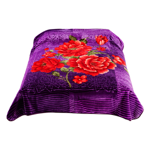 Juego de edredón Raschel de franela de poliéster 100% personalizable suave estampado estilo coreano sábanas de invierno planta de punto ecológico VIVA - Product Image 4