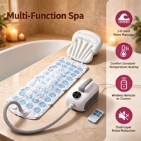 Appareil de massage à bulles pour baignoire, masseur à bulles pour spa, kit de tapis à bulles électrique portable avec panneau de buses pour utilisation à domicile dans la salle de bain