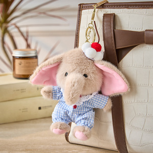 Nuevo Llavero de Peluche de Elefante de Dibujos Animados, Muñeco de Compañía, Compañero de Estudio, Colgante para Mochila, 10cm, Relleno de Algodón PP - Product Image 6