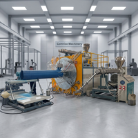 Ligne de production de machines d'extrusion de gaines isolantes en spirale à paroi pleine en HDPE plastique