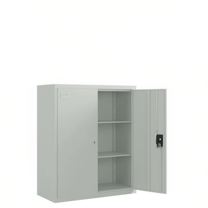 Light Gray Steel Filing <b>Cabinet</b> 35.4x15.7x41.3 Inches <b>Lockable</b> Office <b>Storage</b> Unit Commercial Furniture - Product Image 1