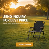 Chaise pliante de camping Kermit en promotion - Mobilier d'extérieur portable et respirant, écologique, pour jardin, parc, hôtel et entrepôt