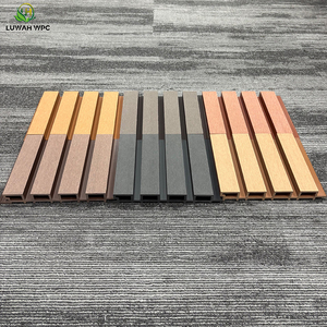 Ngoài trời hiện đại cổ điển WPC Panel tường rãnh bên ngoài siding bên ngoài ốp không thấm nước cách âm cho kho tường trang trí nội thất - Product Image 3