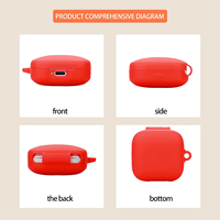 Étui en silicone de gros pour écouteurs Xiaomi Redmi Buds 6 Active, housse de protection anti-perte avec porte-clés portable, plusieurs couleurs