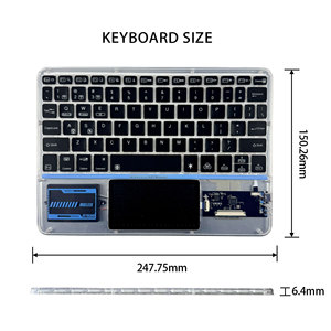 Nuevo <span class=keywords><strong>Teclado</strong></span> Táctil Inalámbrico TASSO BT Ultra Delgado, Ambidiestro, Intercambiable en Caliente, con Retroiluminación RGB <span class=keywords><strong>para</strong></span> Tablets y Laptops de 10 Pulgadas - Product Image 4