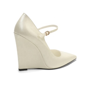 Escarpins Mary Jane à <span class=keywords><strong>talon</strong></span> compensé de 10,5 cm, à bout pointu, ornés de strass brillants personnalisés, pour <span class=keywords><strong>femme</strong></span> |   Robe tendance et confortable OEM/ODM - Product Image 6