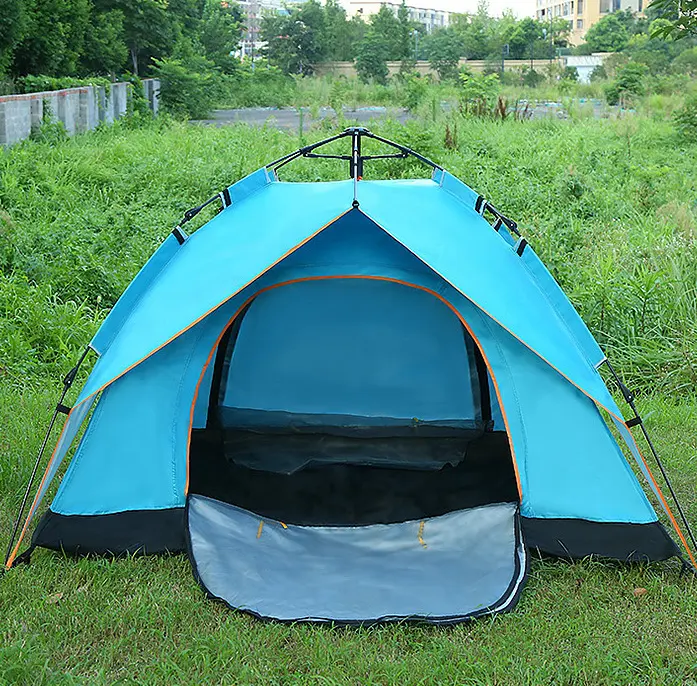 팝업 캠핑 텐트 비바람에 견디는 태양 보호 빠른 오픈 접이식 휴대용 가방.