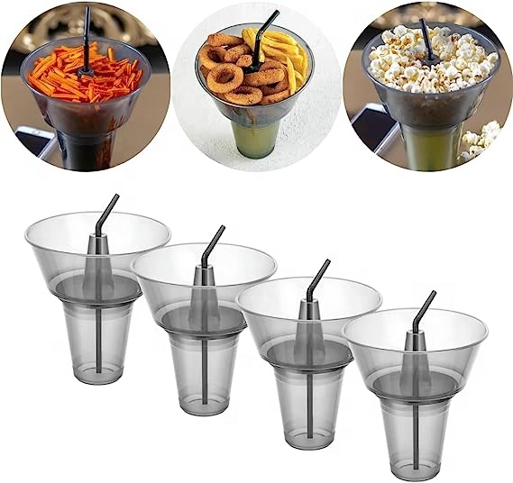 drink cup with snack bowl