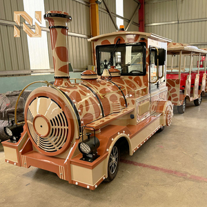 Train touristique Nova Rides pour <span class=keywords><strong>parc</strong></span> <span class=keywords><strong>d</strong></span>'attractions, train sans rail à batterie diesel, train de tourisme en fibre de verre, meilleur prix, à vendre - Product Image 1