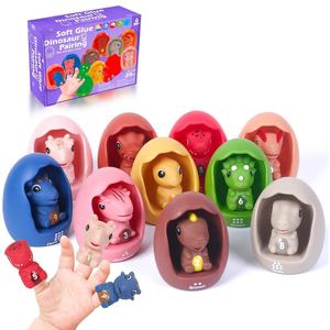 Oeuf de dinosaures appariement jouets Montessori bébé Silicone souple jeu assorti jouets sensoriels pour le développement précoce motricité fine - Product Image 1