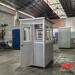 Cabina de seguridad móvil prefabricada moderna <span class=keywords><strong>Casa</strong></span> de guardia de bajo costo para uso de tienda/boleto hecha de panel sándwich - Product Image 3