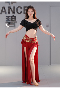 <span class=keywords><strong>Sexy</strong></span> comoda gonna 100% senza maniche in poliestere con Shorts stile orientale <span class=keywords><strong>costumi</strong></span> da allenamento per danza del ventre da <span class=keywords><strong>donna</strong></span> - Product Image 5