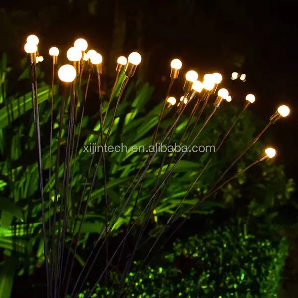 Năng lượng mặt trời Stick Đèn sân vườn trang trí PV Bảng điều chỉnh LED ánh sáng cực gắn Firefly vườn ánh sáng