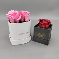 Boîtes cadeaux en velours pour bouquet, Saint-Valentin, fleurs, forme carrée ou cœur, matériaux recyclés, pelliculage mat, logo personnalisé, emballage cadeau