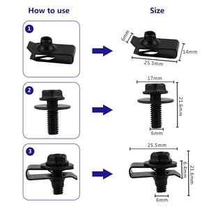 Caja de 1000 Clips de Plástico para Interior y Exterior de Automóviles, Surtido de Clips para Auto - Product Image 2