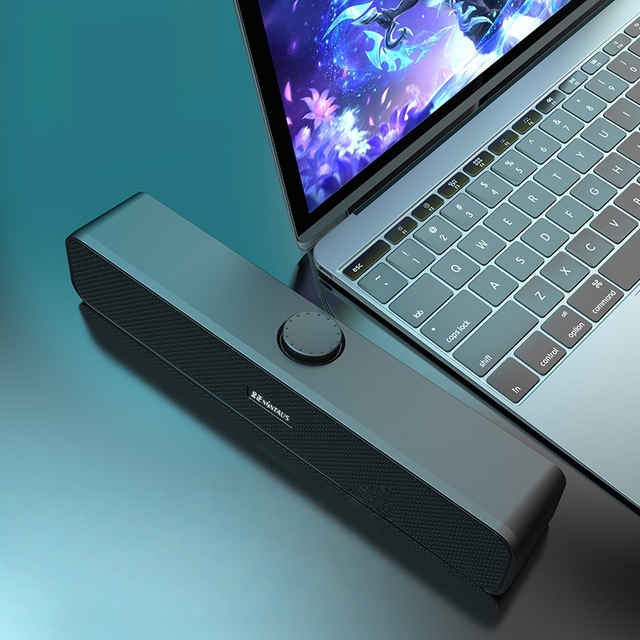 MQ Wired Soundbar Speaker USB Desktop Computer Laptop Audio System Mini Bass Sound Stereo Portable Speaker
