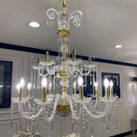 Lustre de salon en verre courbé pour décoration de la maison Luminaire élégant