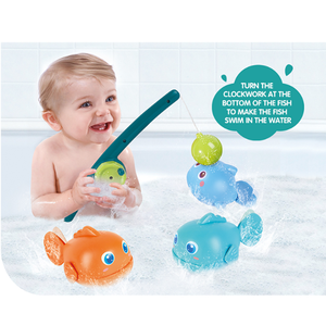 Jeu de pêche magnétique YX, jouet de bain éducatif, canards nageurs à remonter, flottants en ABS, sans piles, canne à pêche à mécanisme à ressort - Product Image 1