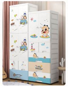 Baby Children's White 4-Layer PP Sustainable Durable Multifunction <b>Storage</b> <b>Drawer</b> Cabinet Organizer Bedding Clothing Wardrobe - Product Image 1