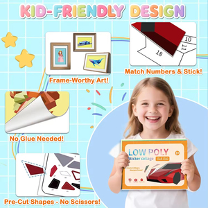 Libro di Adesivi per Bambini, Libro <span class=keywords><strong>da</strong></span> <span class=keywords><strong>Colorare</strong></span> <span class=keywords><strong>e</strong></span> con Adesivi per Viaggi in Auto, Essenziali per i Viaggi su Strada, per Bambini dai 2 agli 8 Anni - Product Image 5