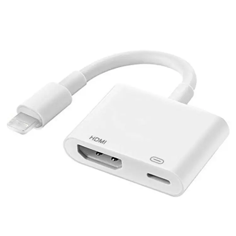 Para Apple, conversor de cabo divisor de 2 portas para TV HDTV, adaptador digital AV 1080P, acessório de telefone para iPhone, iPad e TV