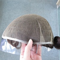 Offres Spéciales toupet de cheveux indiens de haute qualité doux et confortable morceau de cheveux en dentelle indétectable pour hommes