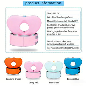 حلقة عائمة للرقبة من مادة EPE غير قابلة للنفخ، محمولة ومضادة للانقلاب، مع مشبك آمن، أداة مساعدة للسباحة للأطفال والمراهقين والبالغين - Product Image 6