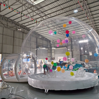 Maison à bulles gonflable en PVC Darlingkids et tente avec plateforme rebondissante, tente dôme, matelas pneumatique pour le team building en plein air, installation facile